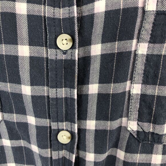 Universal Thread Womens Blue White Pink Rayon Long Sleeve Button Up Large - Picture 6 of 10